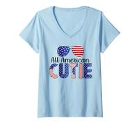 Donna Tutti American Cutie Maglietta con Collo a V