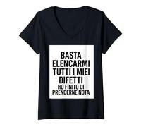 Donna Tutti i Miei difetti - Ho finito di prenderne Nota Maglietta con Collo a V