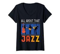 Donna Tutto su Quel Jazz Maglietta con Collo a V