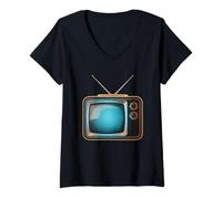 Donna TV Vintage Maglietta con Collo a V