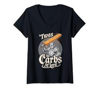 Donna 'TWAS The Carbs M'Lord Bread EnthusiastMedieval Paladin Maglietta con Collo a V