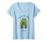 Donna TWAS The Tap Water M'Lord Frog Meme Rainbow Maglietta con Collo a V