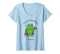 Donna TWAS The Tap Water M'Lord Funny Frog Meme Maglietta con Collo a V