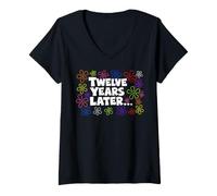 Donna Twelve Years Later Funny Meme 12 Year Old 12th Birthday Maglietta con Collo a V