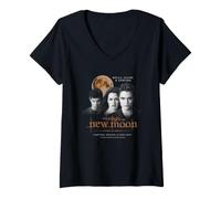 Donna Twilight New Moon Bella Jacob & Edward True Love Maglietta con Collo a V