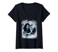 Donna Twilight Saga Retro Jacob Wolf Moon Loca Movie Maglietta con Collo a V
