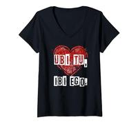 Donna ubi tu, ibi ego Maglietta con Collo a V