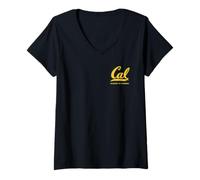 Donna UC Berkeley Cal Logo Collegiate PAFI444 Maglietta con Collo a V
