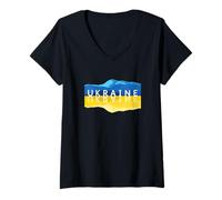 Donna Ucraina Riflessi sulle montagne - Souvenir della natura ucraina Maglietta con Collo a V