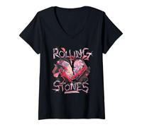 Donna Ufficiale The Rolling Stones Exclusive Hackney Diamonds Maglietta con Collo a V