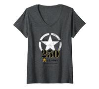 Donna Ufficiale US Army 250th Year Birthday This We'll Defend Maglietta con Collo a V