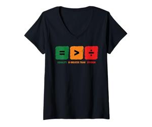 Donna Uguaglianza Maggiore della Divisione Storia Nera Uomini Donne Bambini Maglietta con Collo a V