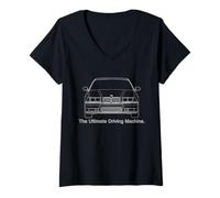 Donna Ultimate Driving Machine Vintage Euro E36 Maglietta con Collo a V