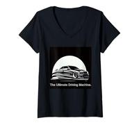 Donna Ultimate Driving Machine Vintage Euro E36 Maglietta con Collo a V