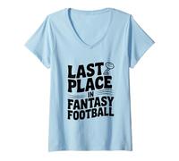 Donna Ultimo Posto in Fantasy Football Maglietta con Collo a V