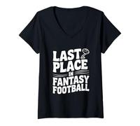 Donna Ultimo Posto in Fantasy Football Maglietta con Collo a V