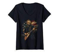Donna Ulysses Grant Funny American President Chitarrista Rocker Maglietta con Collo a V