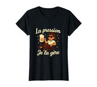 Donna Umorismo Birra Pressione Io Gestire Regalo Amanti della Birra Maglietta