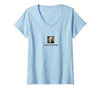 Donna Umorismo della Rivoluzione Americana Ho Detto No re Maglietta con Collo a V