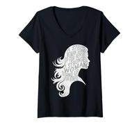 Donna Una donna forte difende se stessa - Empowerment delle donne Maglietta con Collo a V
