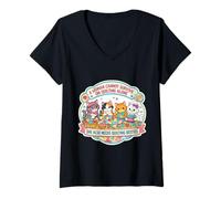 Donna Una Donna Non può sopravvivere Solo trapuntando Funny Quilter Cats Maglietta con Collo a V