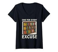 Donna Una per Ogni Scusa Men Joke Disc Golf Maglietta con Collo a V