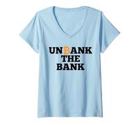 Donna Unbank The Bank BTC Bitcoin/Sblocca la Banca Maglietta con Collo a V