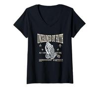 Donna Unchained By Faith in Christ Maglietta con Collo a V