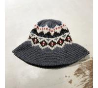 Donna Uncinetto Cappello da Pescatore Maglia Giapponese Jacquard Rétro Caldo
