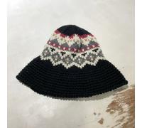 Donna Uncinetto Cappello da Pescatore Maglia Giapponese Jacquard Rétro Caldo