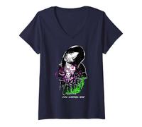 Donna Undead Zombie Scuola Ragazza Manga Halloween Maglietta con Collo a V