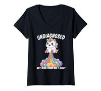 Donna Undiagnosed But Something Ain't Right Maglietta con Collo a V