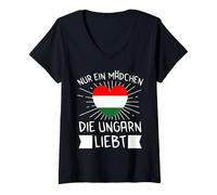Donna Ungheria Ungheria Ungheria Budapest Regalo Maglietta con Collo a V