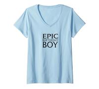 Donna Universal Epic Universe Epic Birthday Boy Dual Sided Maglietta con Collo a V