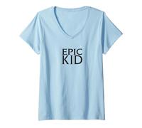 Donna Universal Epic Universe Epic Kid Two Sided Maglietta con Collo a V