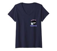Donna Universal Monsters Anime Bride of Frankenstein Front & Back Maglietta con Collo a V