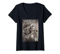 Donna Universal Monsters Bride of Frankenstein 90th Exclusive Maglietta con Collo a V