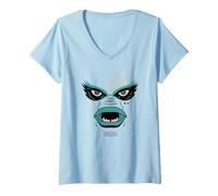 Donna Universal Monsters Creature Glam Portrait Maglietta con Collo a V
