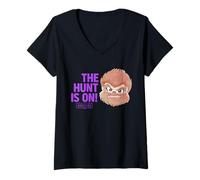 Donna Universal Monsters Cute Anime Wolf Man The Hunt is On! Maglietta con Collo a V