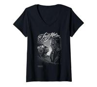 Donna Universal Monsters Frankenstein And Bride Forever Mine Maglietta con Collo a V
