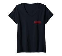 Donna Universal Monsters Frankenstein Horror Icon Front & Back Maglietta con Collo a V
