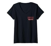 Donna Universal Monsters Frankenstein Wicked Hour Front & Back Maglietta con Collo a V