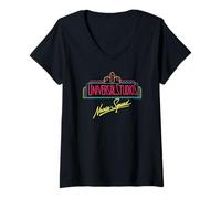 Donna Universal Studios Marquee Novia Squad Neon Maglietta con Collo a V