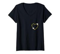 Donna University Varsity-Gold Love? Questo è un argomento permaloso.. Maglietta con Collo a V