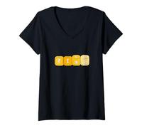 Donna University Varsity-Gold rischia per la ricchezza gialla Maglietta con Collo a V