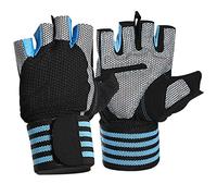 Donna Uomo 1 Paio Guanti Da Allenamento Antiscivolo Ciclismo Pull Up Sollevamento Pesi Mezze Dita Con Supporto Per Polso Guanti Sportivi A Mezze Dita