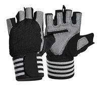 Donna Uomo 1 Paio Guanti Da Allenamento Antiscivolo Ciclismo Pull Up Sollevamento Pesi Mezze Dita Con Supporto Per Polso Guanti Sportivi A Mezze Dita