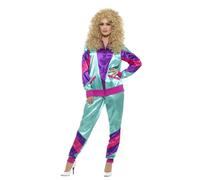 Donna Uomo 80s Guscio Suit Costume Scouser Tuta da Donna Nuovo