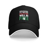 Donna Uomo Berretto da Baseball from The River To The Sea Palestine Will Be-Free Cappellino da Baseball Anti-Sole Cappellino con Visiera Casual Snapback cap per Estivo Tennis Sport