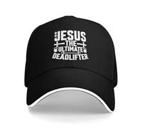 Donna Uomo Berretto da Baseball Jesus The Ultimate Deadlifter Snapback cap Classic Cappellino da Baseball Confortevole Cappellino con Visiera per Corsa Estivo All'Aperto